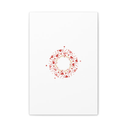 Tiny Heart Wreath Canvas | tiny heart design, valentine doodle