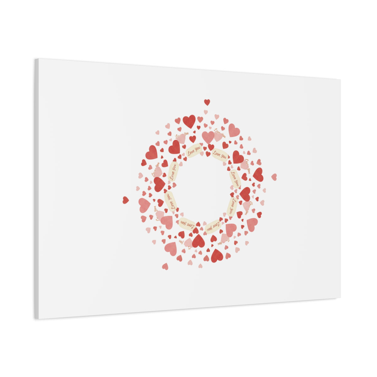 Tiny Heart Wreath Canvas | tiny heart design, valentine doodle
