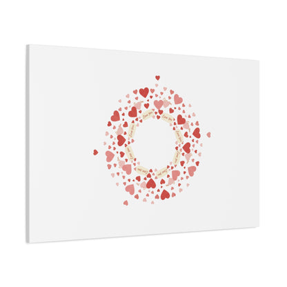 Tiny Heart Wreath Canvas | tiny heart design, valentine doodle