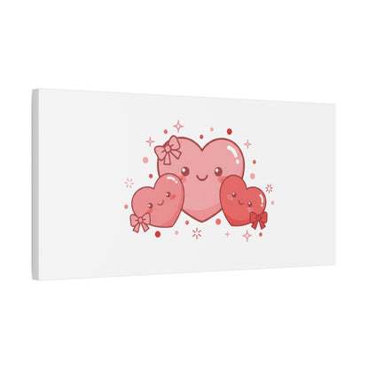 Kawaii Tiny Heart Trio Matte Canvas | tiny hearts, valentine doodle