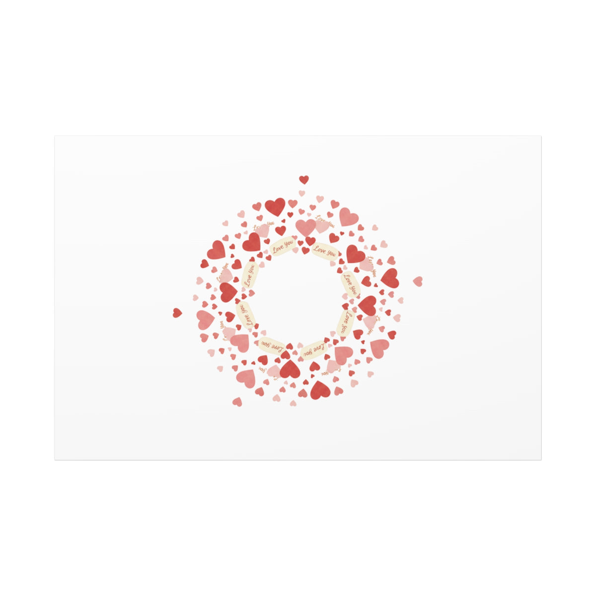 Tiny Heart Wreath Canvas | tiny heart design, valentine doodle