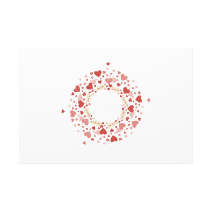 Tiny Heart Wreath Canvas | tiny heart design, valentine doodle