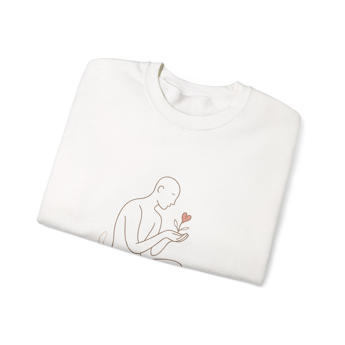 Crewneck Sweatshirt — "Be Gentle With Yourself" Minimal Self-Care Design
