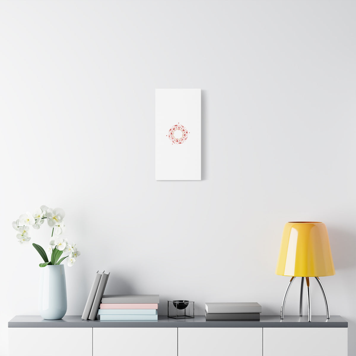 Tiny Heart Wreath Canvas | tiny heart design, valentine doodle