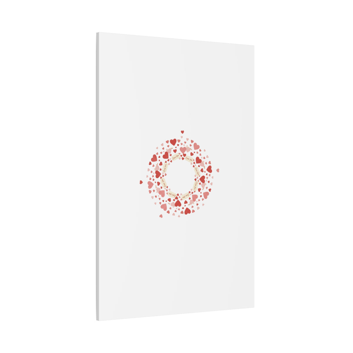 Tiny Heart Wreath Canvas | tiny heart design, valentine doodle