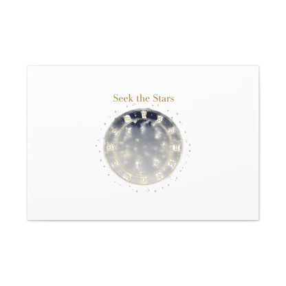 Seek the Stars Canvas | Celestial Astrology Art, Constellation Wall Decor