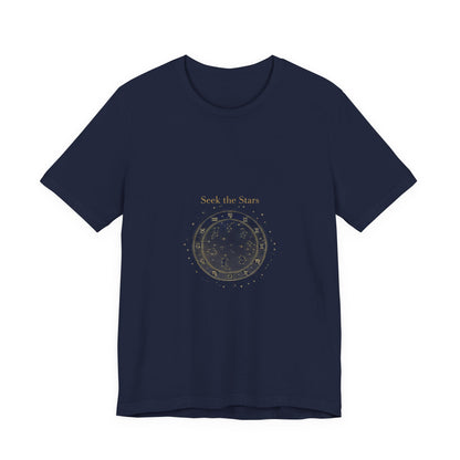 Seek the Stars Tee | celestial moon phase, minimalist astrology shirt