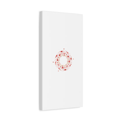 Tiny Heart Wreath Canvas | tiny heart design, valentine doodle