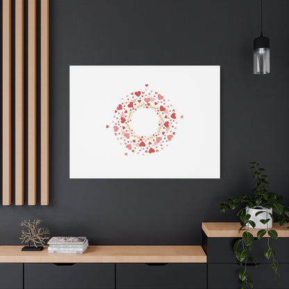Tiny Heart Wreath Canvas | tiny heart design, valentine doodle