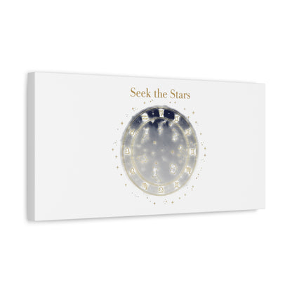 Seek the Stars Canvas | Celestial Astrology Art, Constellation Wall Decor