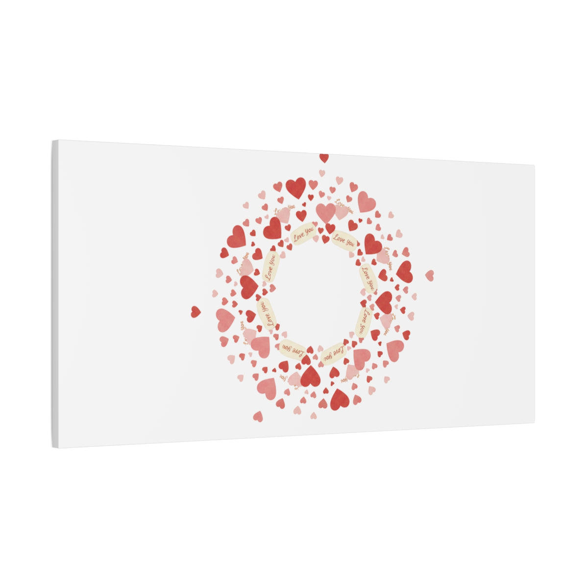 Tiny Heart Wreath Canvas | tiny heart design, valentine doodle