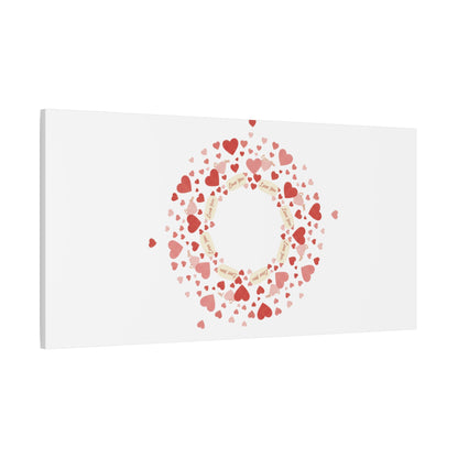 Tiny Heart Wreath Canvas | tiny heart design, valentine doodle