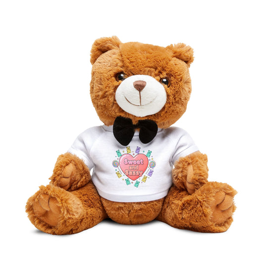 Sweet Baby Teddy Bear Plush with Heart T‑Shirt — Cute Gift for Newborns & Baby Showers