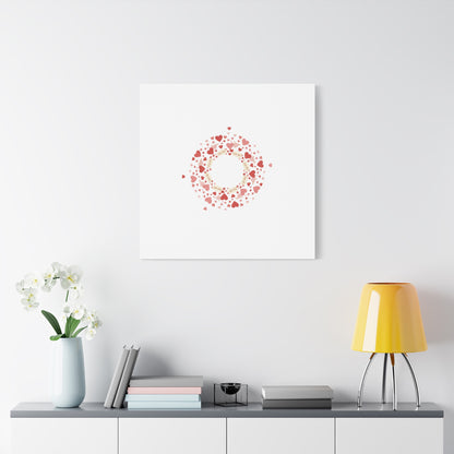 Tiny Heart Wreath Canvas | tiny heart design, valentine doodle
