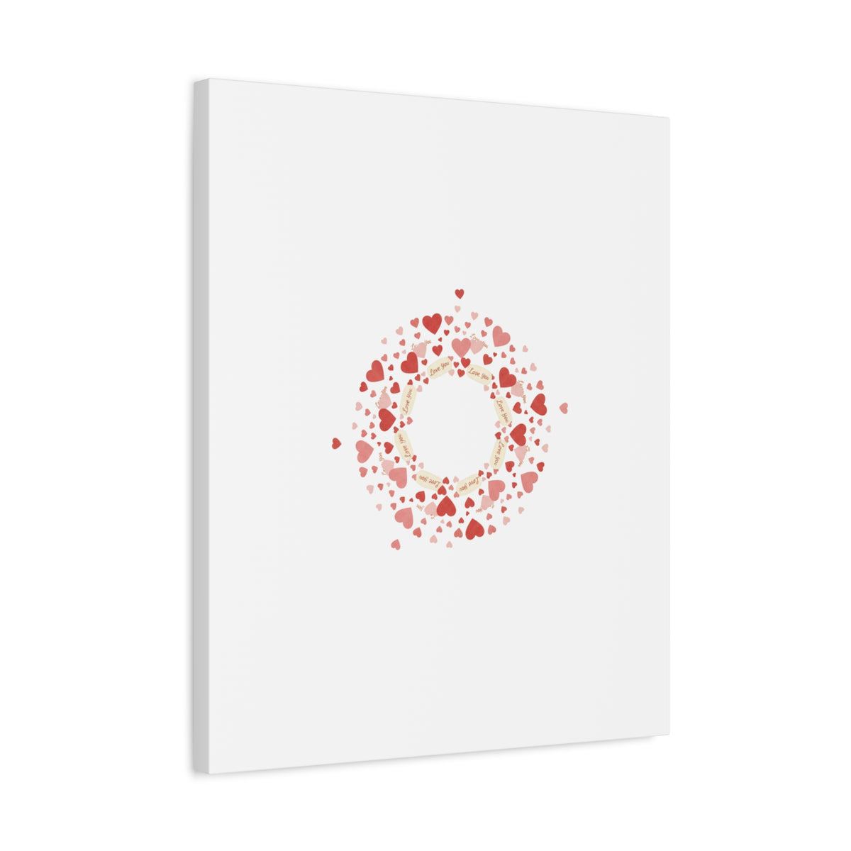 Tiny Heart Wreath Canvas | tiny heart design, valentine doodle