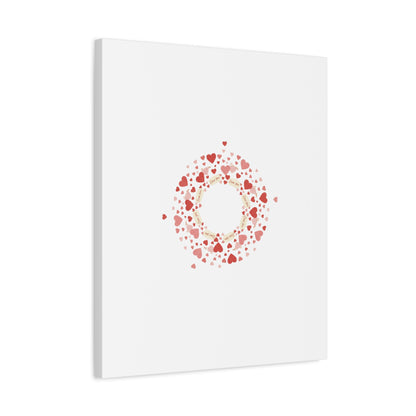 Tiny Heart Wreath Canvas | tiny heart design, valentine doodle
