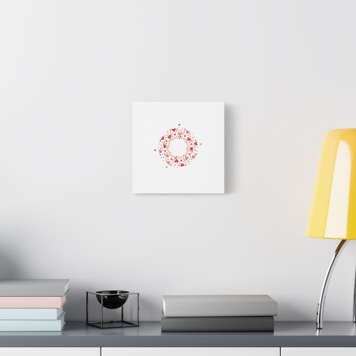 Tiny Heart Wreath Canvas | tiny heart design, valentine doodle