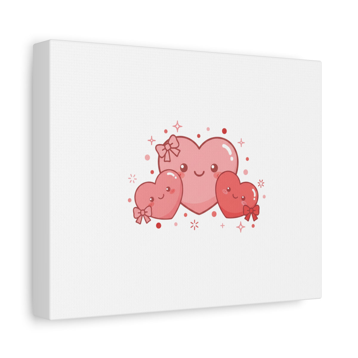 Kawaii Tiny Heart Trio Matte Canvas | tiny hearts, valentine doodle