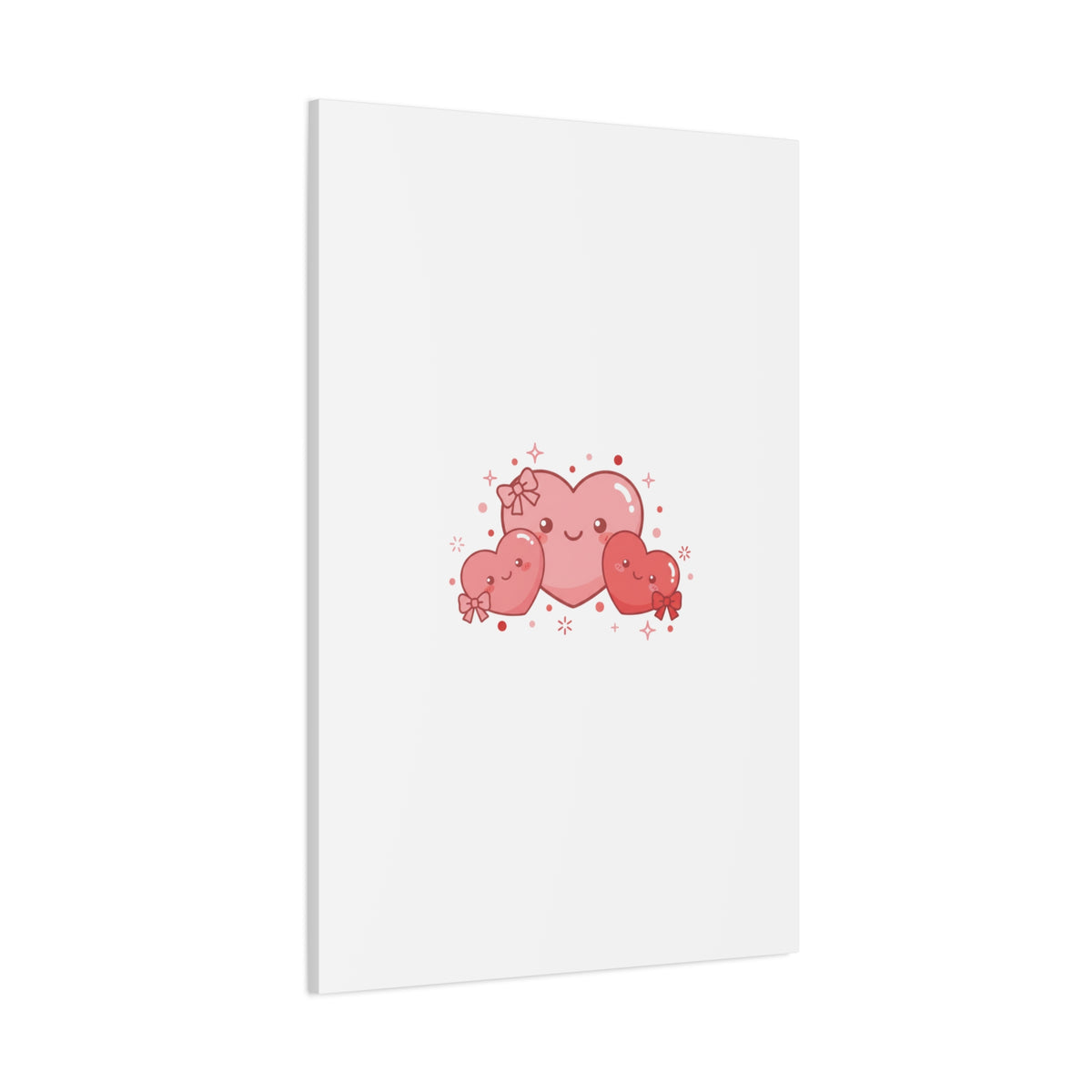 Kawaii Tiny Heart Trio Matte Canvas | tiny hearts, valentine doodle