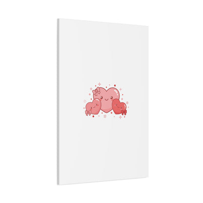 Kawaii Tiny Heart Trio Matte Canvas | tiny hearts, valentine doodle