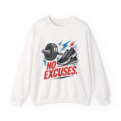 No Excuses Sweatshirt — Motivational Gym Crewneck for Fitness Enthusiasts