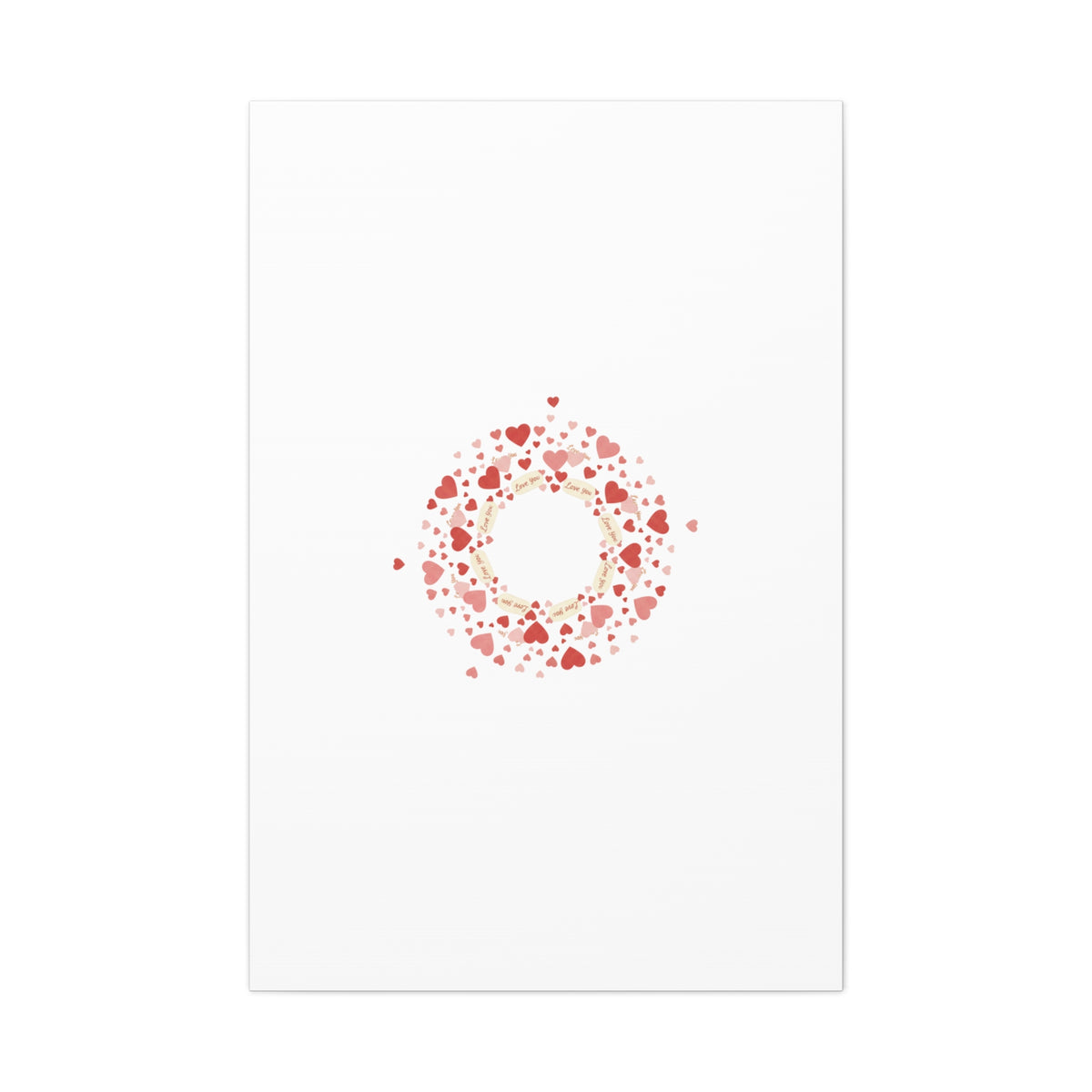Tiny Heart Wreath Canvas | tiny heart design, valentine doodle