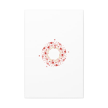 Tiny Heart Wreath Canvas | tiny heart design, valentine doodle