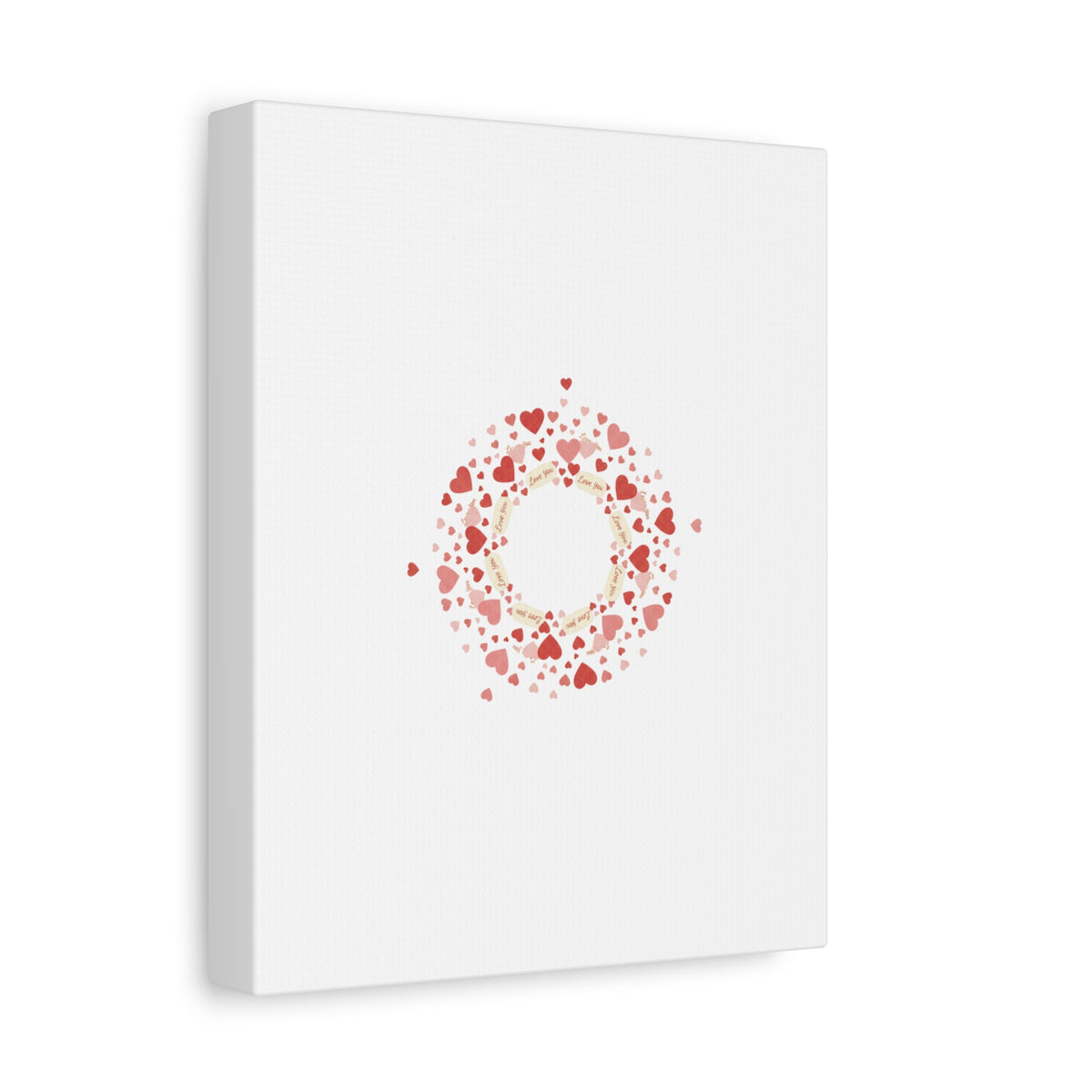 Tiny Heart Wreath Canvas | tiny heart design, valentine doodle