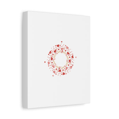 Tiny Heart Wreath Canvas | tiny heart design, valentine doodle