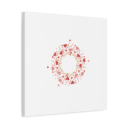 Tiny Heart Wreath Canvas | tiny heart design, valentine doodle