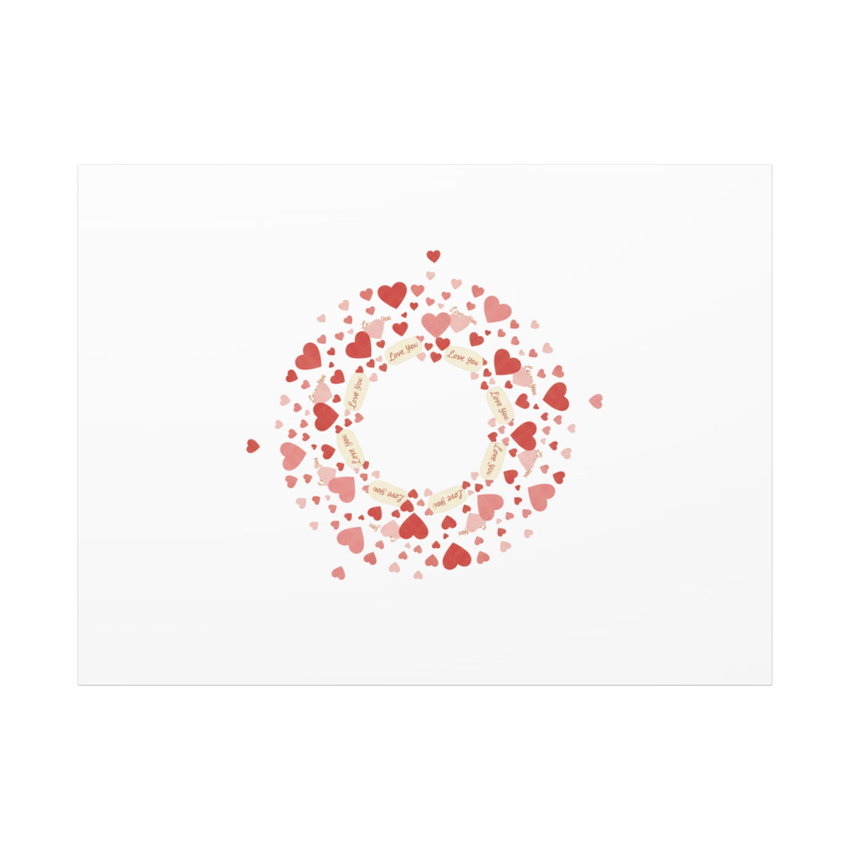 Tiny Heart Wreath Canvas | tiny heart design, valentine doodle