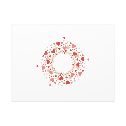 Tiny Heart Wreath Canvas | tiny heart design, valentine doodle