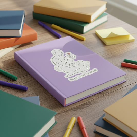 Be Gentle With Yourself Sticker — Minimalist Self‑Care Kiss‑Cut Vinyl