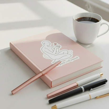 Be Gentle With Yourself Sticker — Minimalist Self‑Care Kiss‑Cut Vinyl