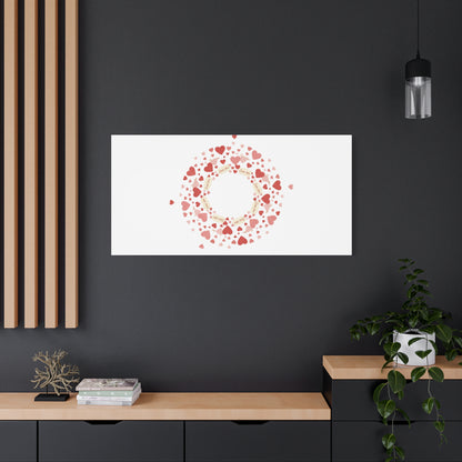 Tiny Heart Wreath Canvas | tiny heart design, valentine doodle