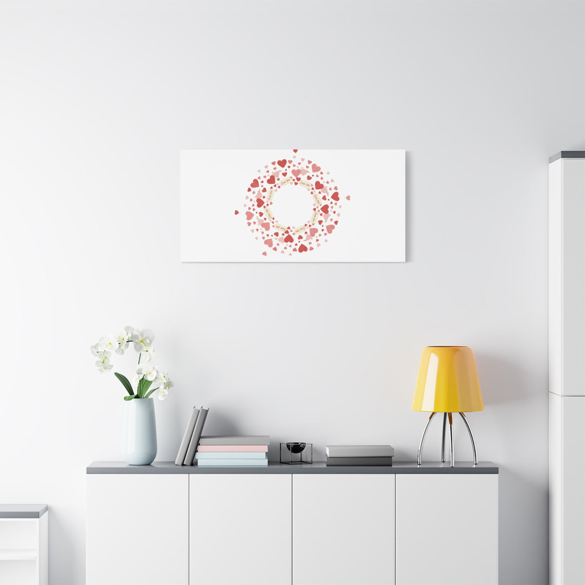 Tiny Heart Wreath Canvas | tiny heart design, valentine doodle