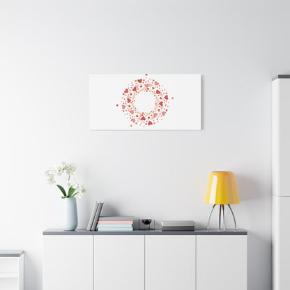 Tiny Heart Wreath Canvas | tiny heart design, valentine doodle