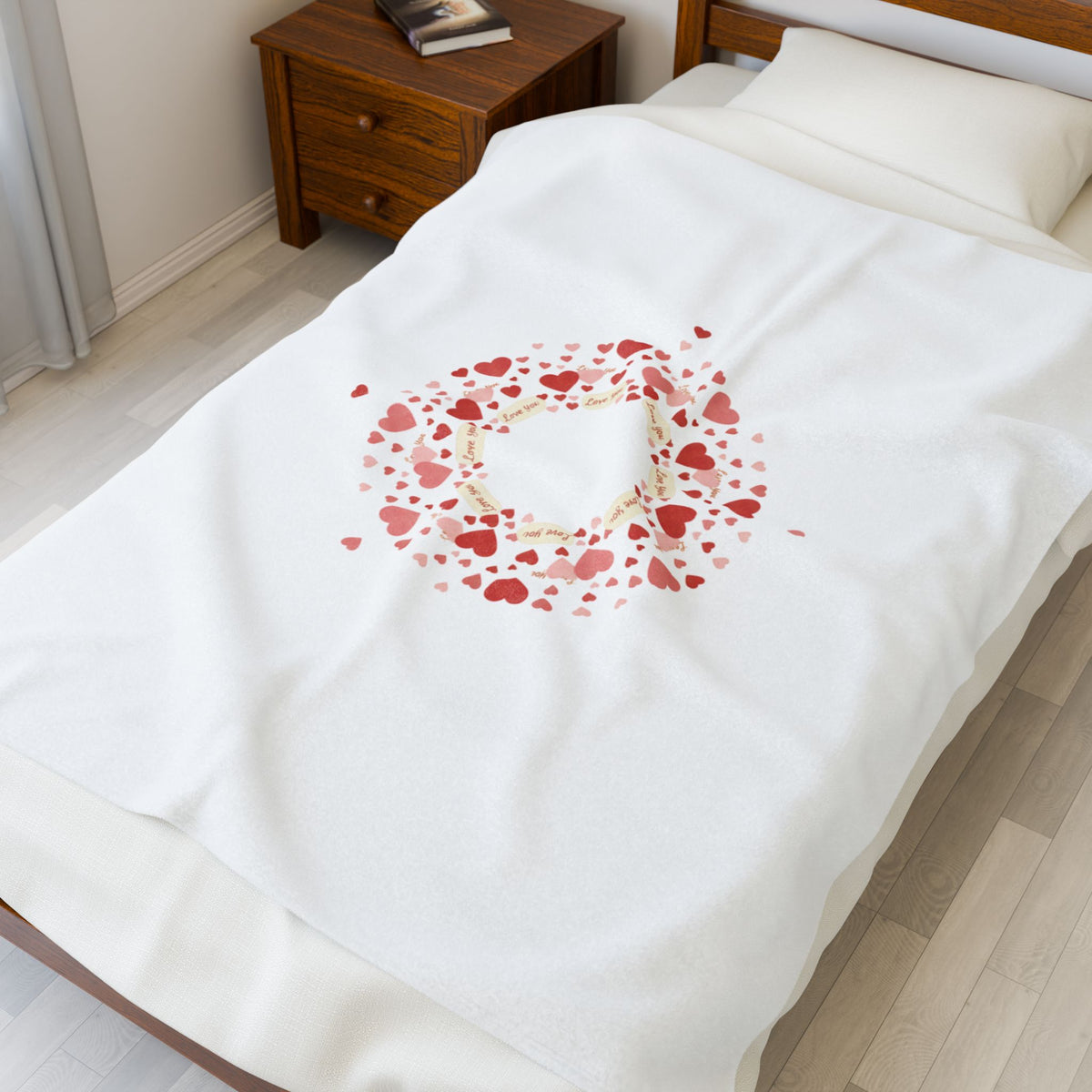 Tiny Heart Wreath Blanket | tiny heart design, pre-Valentine confetti