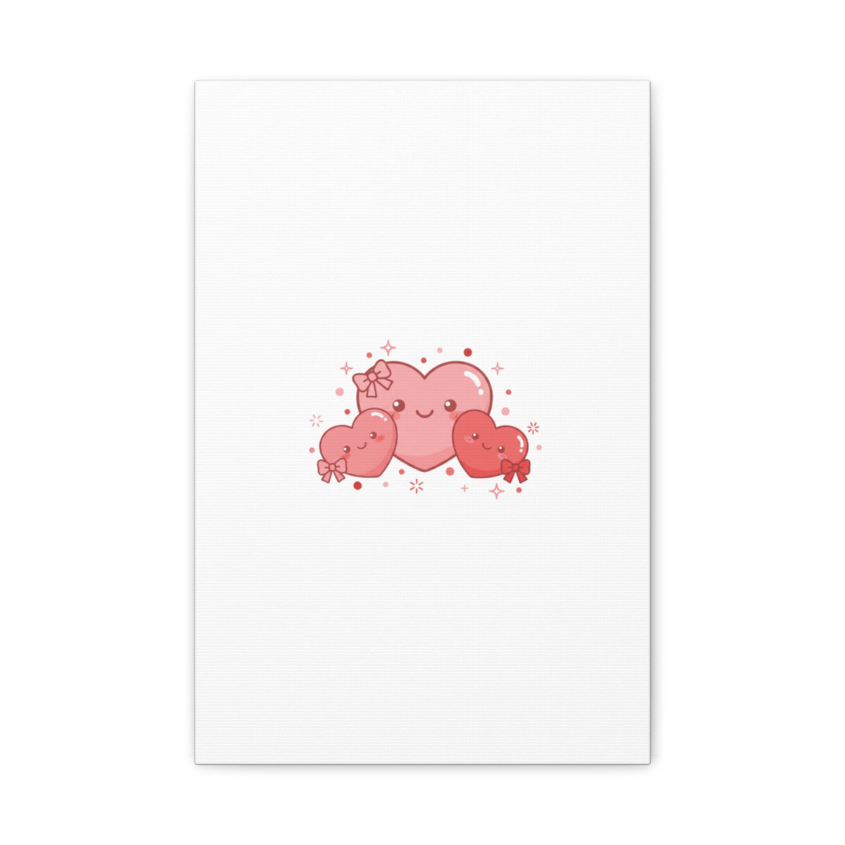 Kawaii Tiny Heart Trio Matte Canvas | tiny hearts, valentine doodle