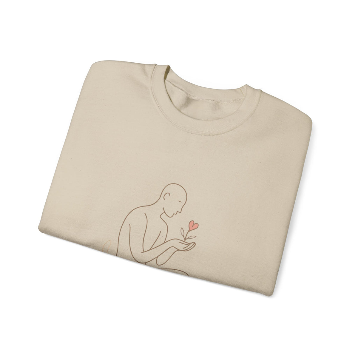 Crewneck Sweatshirt — "Be Gentle With Yourself" Minimal Self-Care Design