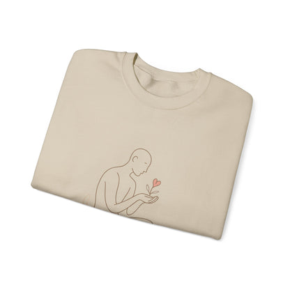 Crewneck Sweatshirt — "Be Gentle With Yourself" Minimal Self-Care Design