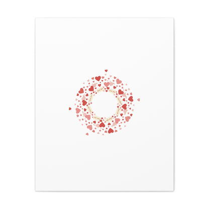 Tiny Heart Wreath Canvas | tiny heart design, valentine doodle