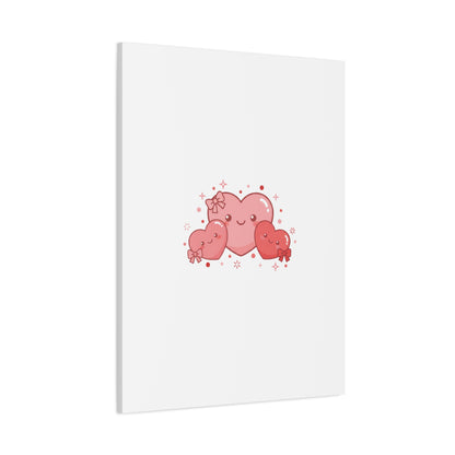 Kawaii Tiny Heart Trio Matte Canvas | tiny hearts, valentine doodle