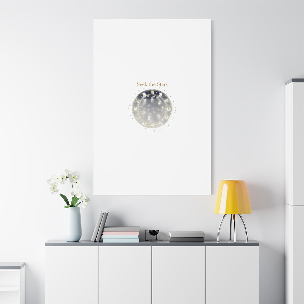 Seek the Stars Canvas | Celestial Astrology Art, Constellation Wall Decor