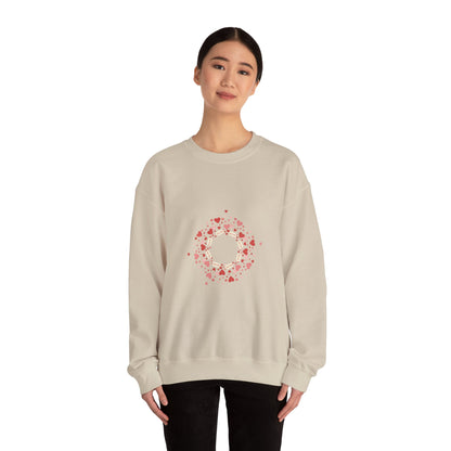 Tiny Heart Confetti Wreath Sweatshirt | tiny heart design, heart pattern shirt