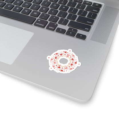 Tiny Heart Confetti Ring Sticker | Kiss-Cut Stickers | micro heart design