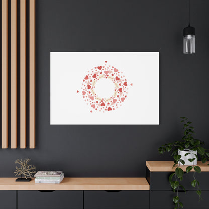 Tiny Heart Wreath Canvas | tiny heart design, valentine doodle