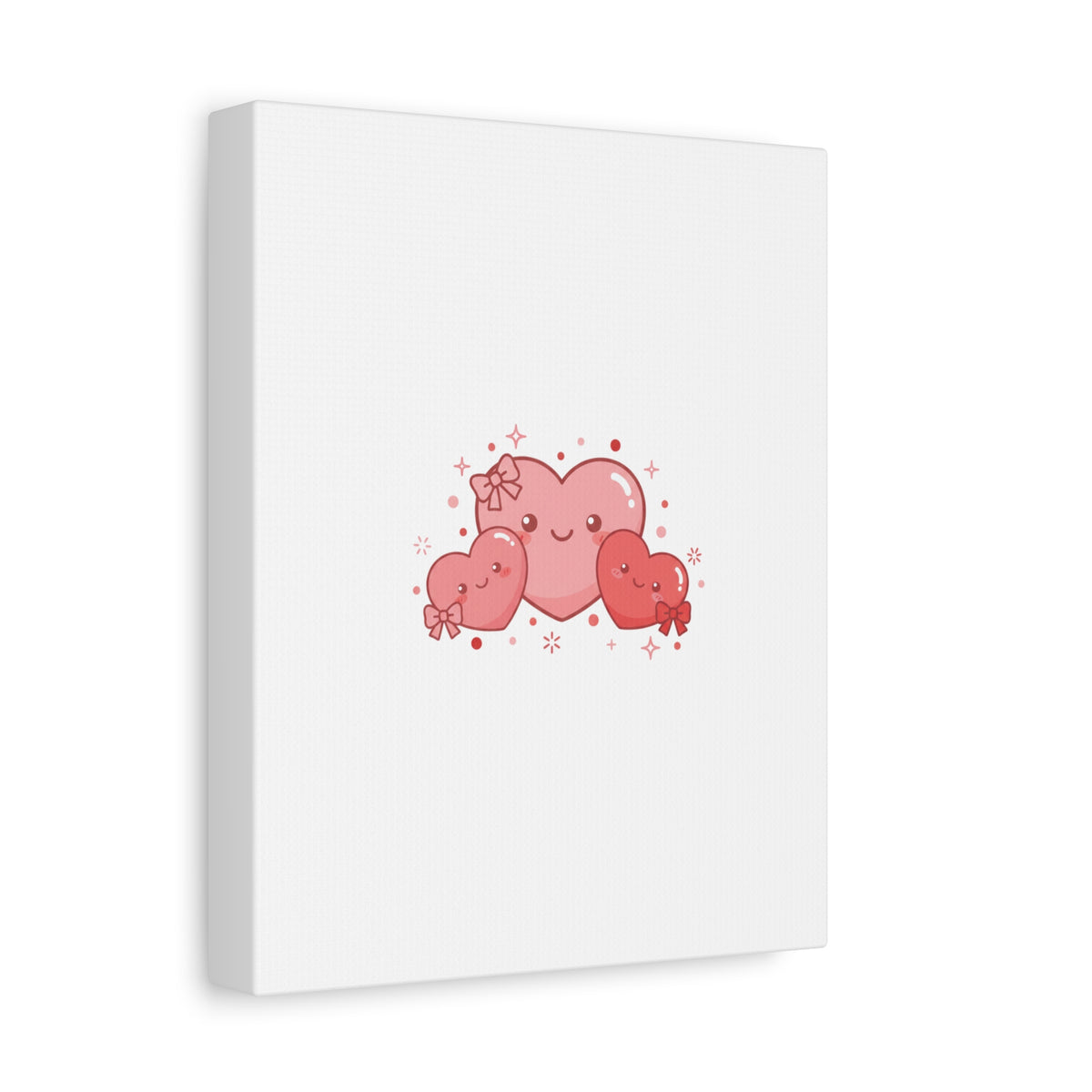 Kawaii Tiny Heart Trio Matte Canvas | tiny hearts, valentine doodle