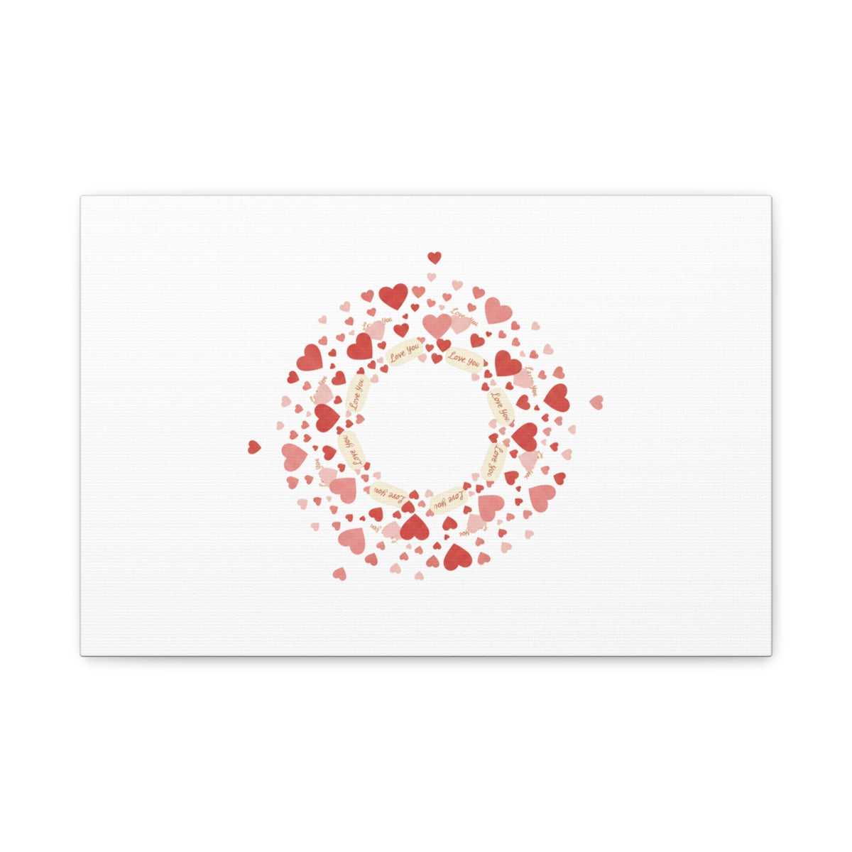 Tiny Heart Wreath Canvas | tiny heart design, valentine doodle