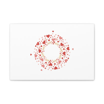 Tiny Heart Wreath Canvas | tiny heart design, valentine doodle